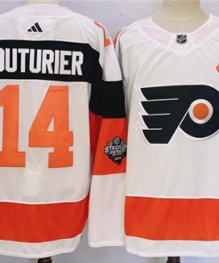 Men's Philadelphia Flyers #14 Sean Couturier White 2023-2024 Stadium Series Stitched Jersey