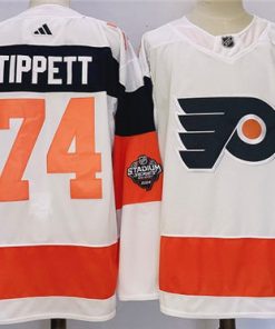 Men's Philadelphia Flyers #74 Owen Tippett White 2023-2024 Stadium Series Stitched Jersey