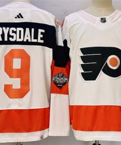 Men's Philadelphia Flyers #9 Jamie Drysdale White 2023-2024 Stadium Series Stitched Jersey