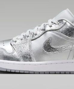 Men's Running Weapon Air Jordan 1 Silver Shoes 596