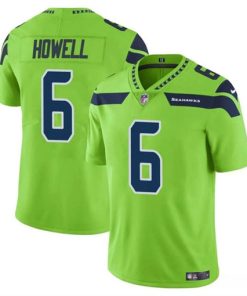 Men's Seattle Seahawks #6 Sam Howell Green Vapor Limited Football Stitched Jersey