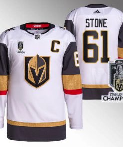 Men's Vegas Golden Knights #61 Mark Stone White 2023 Stanley Cup Champions Stitched Jersey