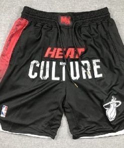 Miami Heat Black Just Don Shorts(Run Small)