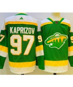 Minnesota Wild 97 Kirill Kaprizov 2022-23 Reverse Retro Jersey