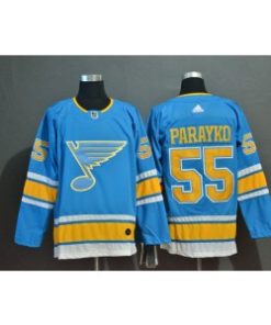 NHL Blues 55 Colton Parayko Light Blue Men Jersey
