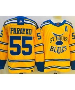 NHL Blues 55 Colton Parayko Yellow 2022-23 Retro Men Jersey