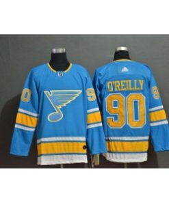 NHL Blues 90 Ryan O'Reilly Light Blue Men Jersey