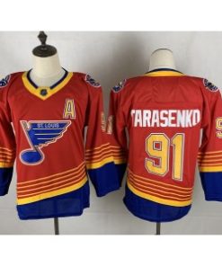NHL Blues 91 Vladimir Tarasenko 2021 Red Reverse Retro Men Jersey