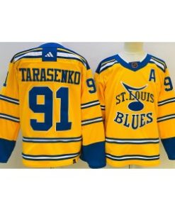 NHL Blues 91 Vladimir Tarasenko Yellow 2022-23 Reverse Men Jersey