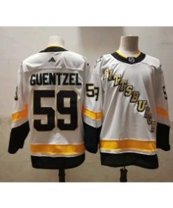 NHL Penguins 59 Jake Guentzel White 2020 New Adidas Men Jersey