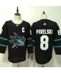 NHL Sharks 8 Joe Pavelski New Black Men Jersey