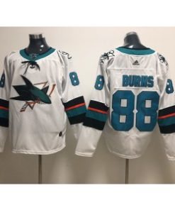 NHL Sharks 88 Brent Burns White Men Jersey