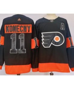 Philadelphia Flyers 11 Travis Konecny Black 2024 Stadium Series Men Jersey