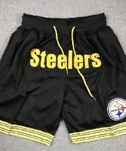 Pittsburgh Steelers Black Just Don Shorts(Run Small)
