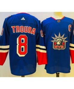 Rangers 8 Trouba Blue 2022-23 Retro Men Jersey