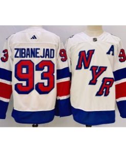 Rangers 93 Mika Zibanejad White 2024 Stadium Series Men Jersey