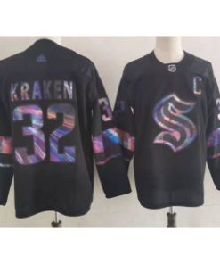 Seattle Kraken 32 Kraken Black Men Jersey