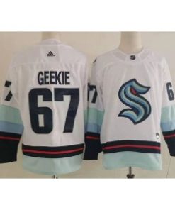 Seattle Kraken 67 Geekie White Men Jersey