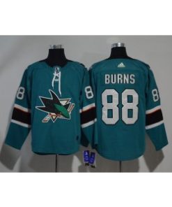 Sharks 88 Brent Burns Teal Men Jersey