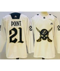 Tampa Bay Lightning 21 Point White 2023 Retro Men Jersey