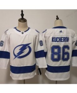 Tampa Bay Lightning 86 Nikita Kucherov White Jersey