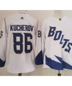 Tampa Bay Lightning 86 Nikita Kucherov White Jersey1