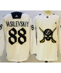 Tampa Bay Lightning 88 Andrei Vasilevskiy White 2023 Retro Men Jersey
