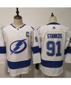Tampa Bay Lightning 91 Steven Stamkos White Jersey
