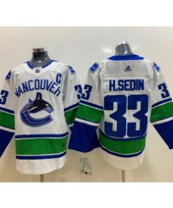 Vancouver Canucks 33 Henrik Sedin White Men Jersey