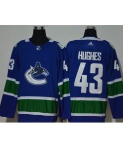 Vancouver Canucks 43 Quinn Hughes Blue Men Jersey