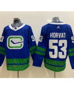 Vancouver Canucks 53 Bo Horvat Blue Men Jersey1