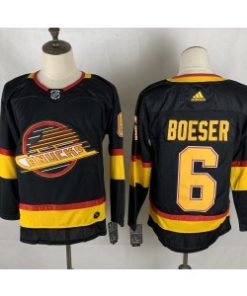 Vancouver Canucks 6 Brock Boeser Black Men Jersey