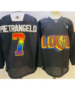 Vegas Golden Knights 7 Alex Pietrangelo 2022 Black Pride Night Men Jersey