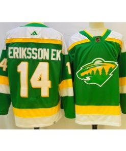 Wild 14 Joel Eriksson Green 2022-23 Retro Adidas Men Jersey