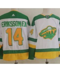 Wild 14 Joel Eriksson White Adidas Men Jersey