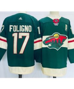Wild 17 Marcus Foligno Green Adidas Men Jersey