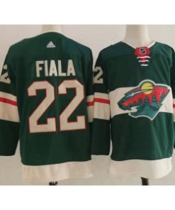 Wild 22 Kevin Fiala Green Adidas Men Jersey