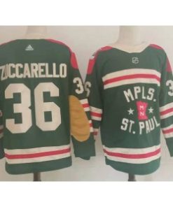 Wild 36 Mats Zuccarello Green 2022 Winter Classic Adidas Men Jersey