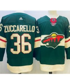 Wild 36 Mats Zuccarello Green Adidas Men Jersey