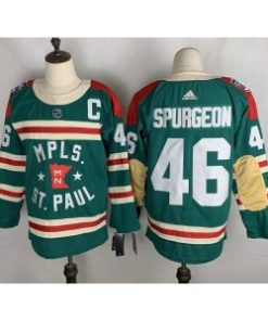 Wild 46 Jared Spurgeon throwback green 2021 Jersey