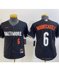 Women's Baltimore Orioles #6 Ryan Mountcastle Black 2023 City Connect Stitched Baseball Jersey(Run Small)