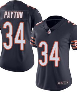 Women's Chicago Bears #34 Walter Payton Navy Vapor Untouchable Limited Stitched Jersey(Run Small)