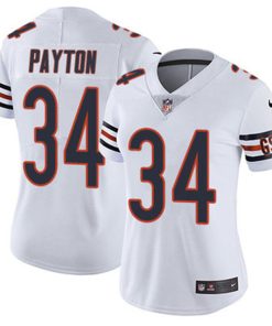 Women's Chicago Bears #34 Walter Payton White Vapor Untouchable Limited Stitched Jersey(Run Small)