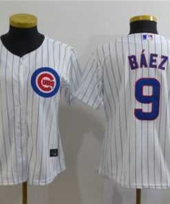 Women's Chicago Cubs #9 Javier Baez White Cool Base Stitched MLB Jersey
