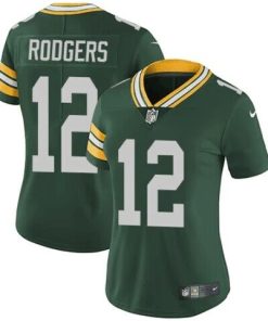 Women's Green Bay Packers #12 Aaron Rodgers Green Limited Stitched Jersey