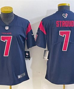 Women's Houston Texans #7 C.J. Stroud Navy Color Rush Vapor Untouchable Limited Stitched Jersey (Run Small)