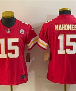 Women's Kansas City Chiefs #15 Patrick Mahomes Red 2023 F.U.S.E. Vapor Untouchable Limited Football Stitched Jersey(Run Small)