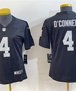 Women's Las Vegas Raiders #4 Aidan O'Connell Black Vapor Untouchable Limited Football Stitched Jersey(Run Small)