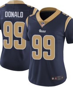 Women's Los Angeles Rams #99 Aaron Donald Navy Vapor Untouchable Limited Stitched Jersey (Run Small)