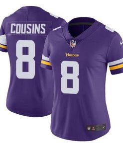 Women's Minnesota Vikings #8 Kirk Cousins Purple Vapor Untouchable Limited Stitched Jersey(Run Small)